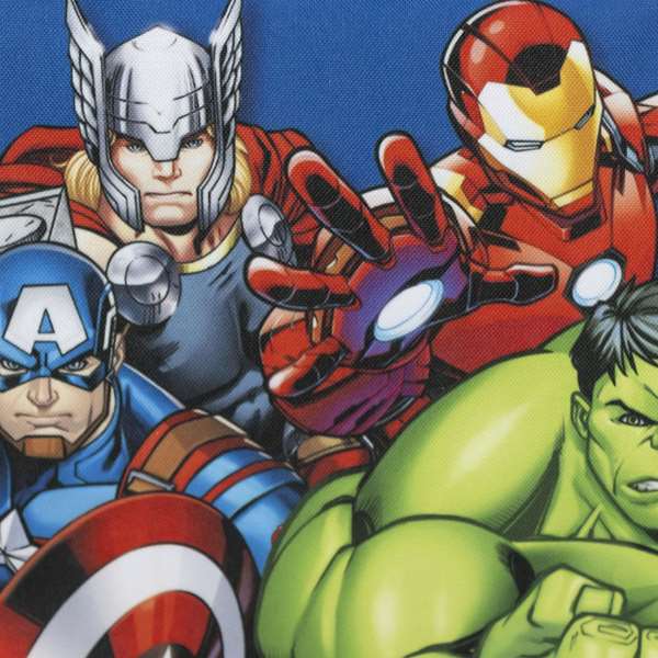 Cerdá Portamerienda térmico Avengers azul para niños, ideal para la merienda escolar, 8 x 21 x 22 cm