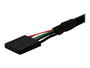 StarTech.com Cable USB 2.0 Montaje en Panel 30cm - Conector Interno 5 Pines a Puerto USB Tipo A Externo 4 Clavijas - Negro