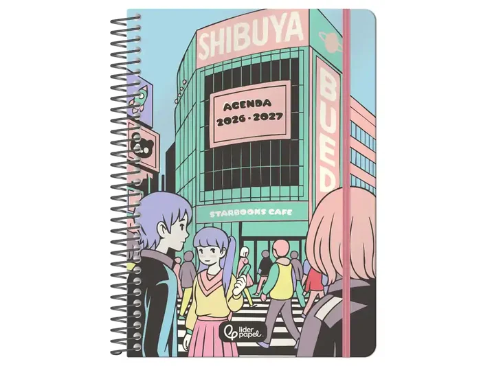 Liderpapel Agenda Escolar 2026-2027 Fantasy B A5 Día Página Bilingüe 80g Papel FSC Surtido 6 Unidades