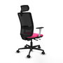 PIQUERAS Y CRESPO Silla de oficina Haches con mecanismo Sincro/Traslack, Rosa y Negro