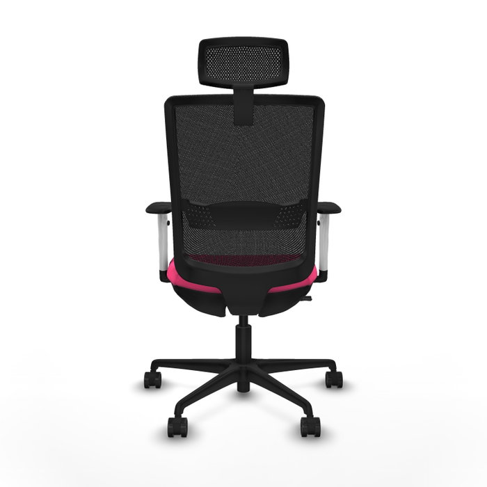 PIQUERAS Y CRESPO Silla de oficina Haches con mecanismo Sincro/Traslack, Rosa y Negro