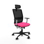 PIQUERAS Y CRESPO Silla de oficina Haches con mecanismo Sincro/Traslack, Rosa y Negro