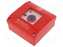 SPAMEL OP1 Interruptor de seguridad pulsador contra incendio rojo