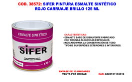 SIFER Esmalte Sintético Rojo Carruaje Brillo 125 ml