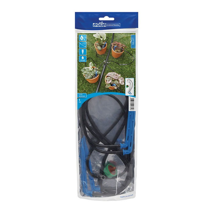 Aqua Control Kit Stopper con Estaca 8 l/h Autocompensado y Antidrenante Aqua Control Kit Stopper con Estaca 8 l/h Autocompensado y Antidrenante