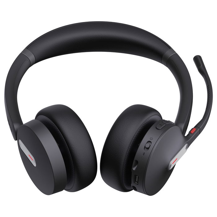 Yealink Auriculares Bluetooth BH70 Mono UC Inalámbrico USB-C/A para Oficina/Centro de Llamadas con Micrófono de Cancelación de Ruido y 35h de Conversación Negro