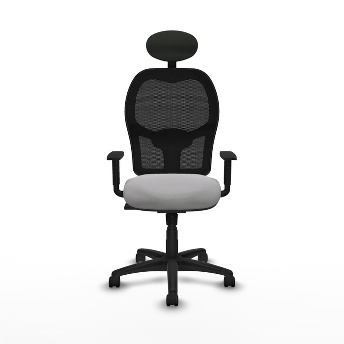 PIQUERAS Y CRESPO Silla de oficina Alocén con mecanismo Sincro, Gris claro/Negro PIQUERAS Y CRESPO Silla de oficina Alocén con mecanismo Sincro, Gris claro/Negro