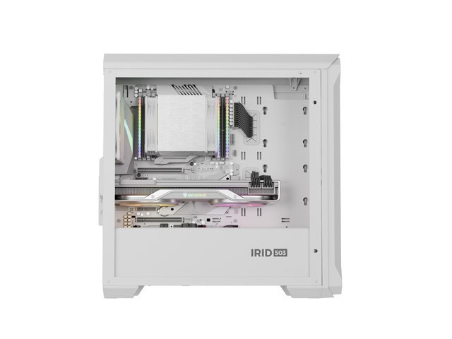 Genesis Irid 503 Lite ARGB Blanca Mini Torre con Ventana, sin Fuente de Alimentación, 2xUSB 2.0, 1xUSB 3.0, 2xJack, 1xVentilador 120mm ARGB Genesis Irid 503 Lite ARGB Blanca Mini Torre con Ventana, sin Fuente de Alimentación, 2xUSB 2.0, 1xUSB 3.0, 2xJack, 1xVentilador 120mm ARGB