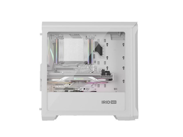 Genesis Irid 503 Lite ARGB Blanca Mini Torre con Ventana, sin Fuente de Alimentación, 2xUSB 2.0, 1xUSB 3.0, 2xJack, 1xVentilador 120mm ARGB Genesis Irid 503 Lite ARGB Blanca Mini Torre con Ventana, sin Fuente de Alimentación, 2xUSB 2.0, 1xUSB 3.0, 2xJack, 1xVentilador 120mm ARGB