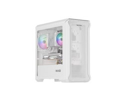 Genesis Irid 503 Lite ARGB Blanca Mini Torre con Ventana, sin Fuente de Alimentación, 2xUSB 2.0, 1xUSB 3.0, 2xJack, 1xVentilador 120mm ARGB