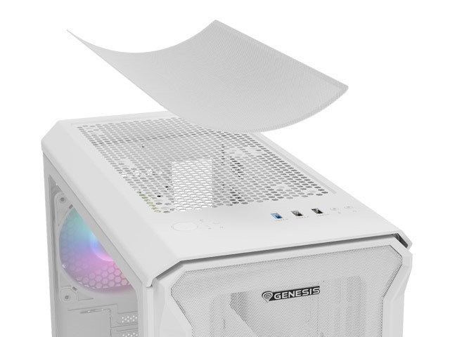 Genesis Irid 503 Lite ARGB Blanca Mini Torre con Ventana, sin Fuente de Alimentación, 2xUSB 2.0, 1xUSB 3.0, 2xJack, 1xVentilador 120mm ARGB Genesis Irid 503 Lite ARGB Blanca Mini Torre con Ventana, sin Fuente de Alimentación, 2xUSB 2.0, 1xUSB 3.0, 2xJack, 1xVentilador 120mm ARGB