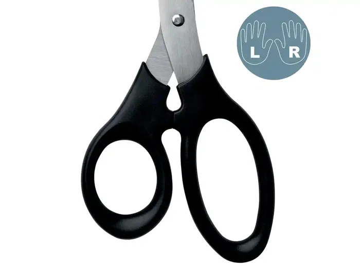 Leitz Tijeras de Acero Inoxidable para Oficina, 185 mm, Color Negro