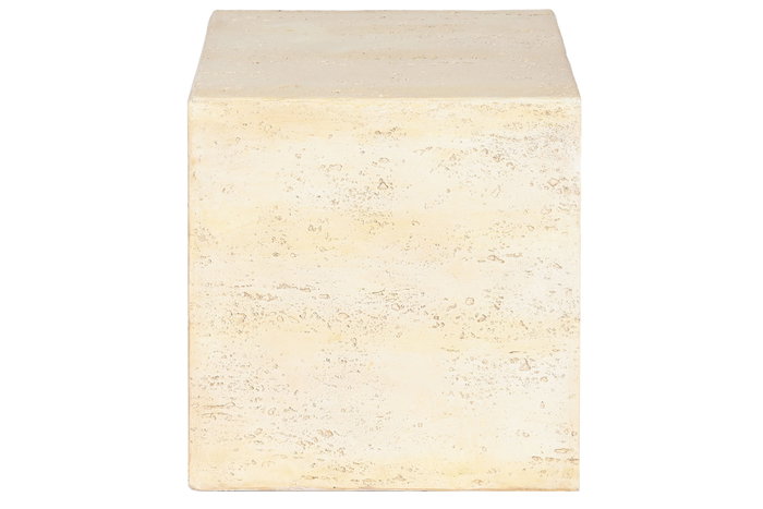 DKD Home Decor Mesita Auxiliar Magnesia Símil Mármol Beige DKD Home Decor Mesita Auxiliar Magnesia Símil Mármol Beige