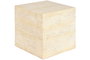 DKD Home Decor Mesita Auxiliar Magnesia Símil Mármol Beige