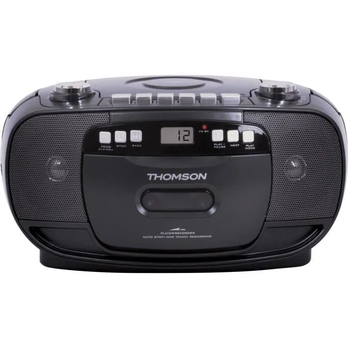 Thomson rk200cd radio cd con casete - negro