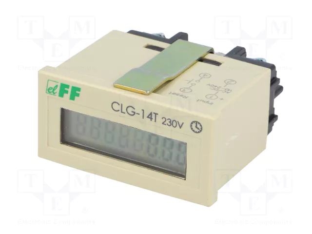 F&F Contador de tiempo de trabajo electrónico LCD IP20 F&F Contador de tiempo de trabajo electrónico LCD IP20