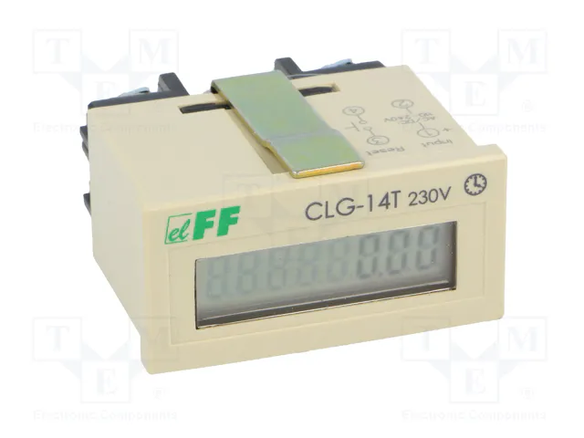 F&F Contador de tiempo de trabajo electrónico LCD IP20 F&F Contador de tiempo de trabajo electrónico LCD IP20
