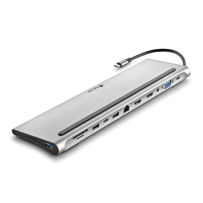 NGS WonderDock12 Hub USB-C 12 en 1 Gris NGS WonderDock12 Hub USB-C 12 en 1 Gris