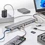 NGS Wonder Dock 12 Hub Adaptador Multipuerto USB-C 12 en 1 con HDMI 4K 30Hz, PD 100W, Gigabit LAN, 3x USB 3.0, SD/TF, VGA y Audio - Aluminio Plata