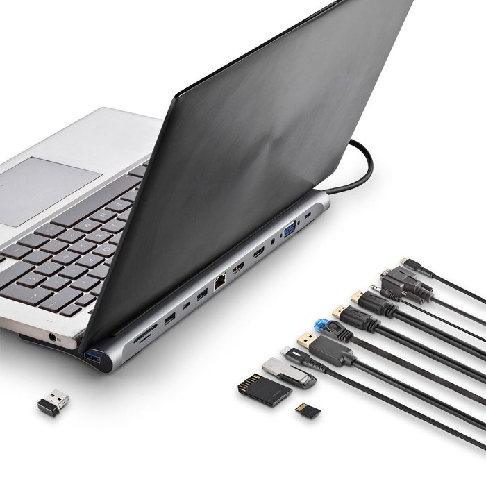 NGS WonderDock12 Hub USB-C 12 en 1 Gris NGS WonderDock12 Hub USB-C 12 en 1 Gris