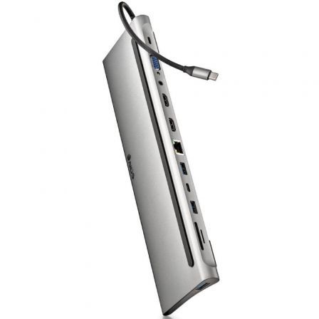 Ngs WonderDock12 Hub USB C 12 en 1 Aluminio