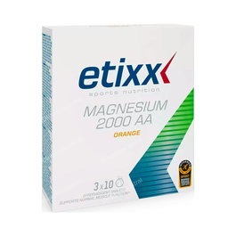 ETIXX Magnesium 2000 Aa 30 Comprimidos Efervescentes Sabor Naranja para Deportistas - Reduce Cansancio y Fatiga, Apoya Función Muscular