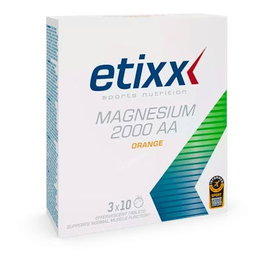 ETIXX Magnesium 2000 Aa 30 Comprimidos Efervescentes Sabor Naranja para Deportistas - Reduce Cansancio y Fatiga, Apoya Función Muscular