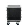 Gator Rack estándar para audio de 10U con ruedas - Negro