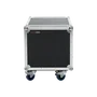Gator Rack estándar para audio de 10U con ruedas - Negro