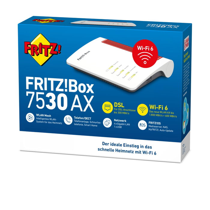 AVM FRITZ!Box 7530 AX Wi-Fi 6 Router AVM FRITZ!Box 7530 AX Wi-Fi 6 Router