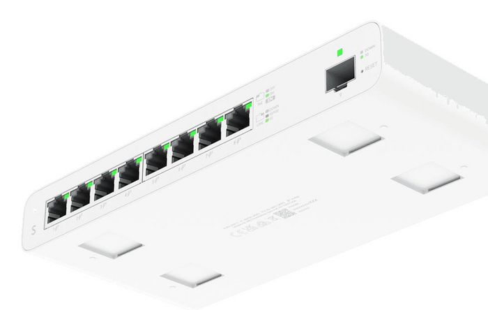Ubiquiti UISP Switch, Switch PoE Gigabit para aplicaciones MicroPoP, 8 Puertos RJ45, 1 Puerto SFP