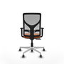 PIQUERAS Y CRESPO Silla de oficina Motilla con mecanismo Sincro/Traslack, Tela Naranja y Malla Gris