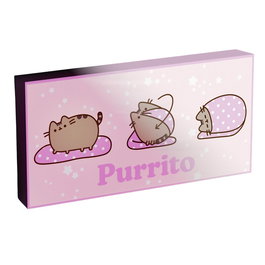 PYRAMID Lienzo con Luz Pusheen - Lienzo Luminoso LED de 15,5x30,5x4 cm con Ilustración Original de Pusheen para Decoración