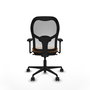 PIQUERAS Y CRESPO Silla de oficina Jorquera con mecanismo Sincro, asiento Naranja y respaldo Blanco