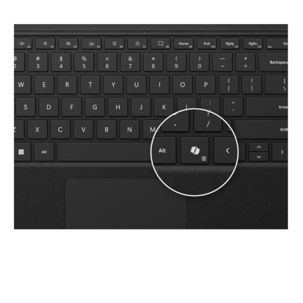 Microsoft Teclado Surface Pro 12 Pulgadas para Surface Pro 10 - Color Gris, Distribución Español, Touchpad Integrado y Cubierta en Alcantara