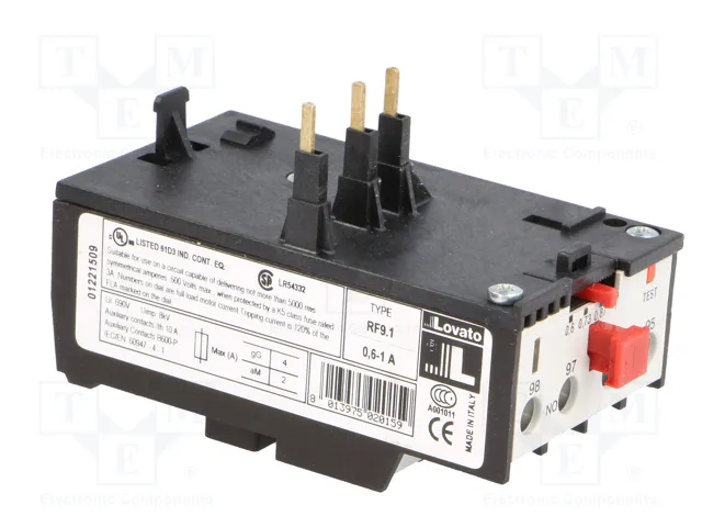 LOVATO ELECTRIC Relé térmico 0,6÷1A con agarres de tornillo