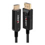 Lindy Cable Híbrido de Fibra Óptica DisplayPort 1.2 a HDMI 18G 10m