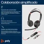 HP Poly Blackwire C5220 Auriculares con Micrófono USB-C, Cancelación de Ruido, Diadema Metálica Acolchada, Negro, para Negocios y Uso Diario