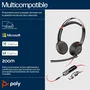 HP Poly Blackwire C5220 Auriculares con Micrófono USB-C, Cancelación de Ruido, Diadema Metálica Acolchada, Negro, para Negocios y Uso Diario