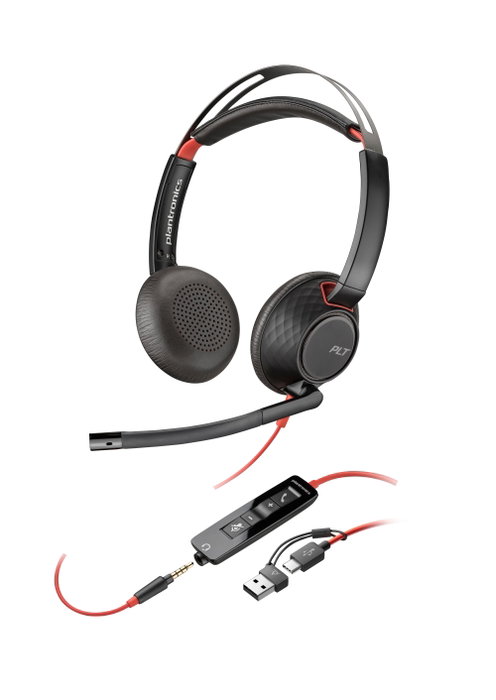 HP Poly Blackwire 5220 Auriculares Estéreo USB-C con Adaptador USB-A y Jack 3,5 mm HP Poly Blackwire 5220 Auriculares Estéreo USB-C con Adaptador USB-A y Jack 3,5 mm