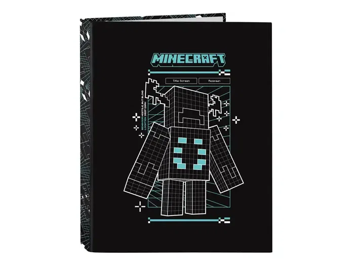 Safta Carpeta Minecraft Screen 4 Anillas Mixtas Folio
