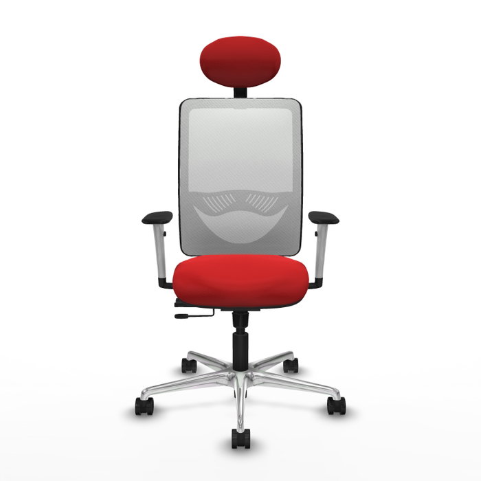 PIQUERAS Y CRESPO Silla de oficina Zulema con mecanismo Sincro/Traslack, Rojo y Blanco PIQUERAS Y CRESPO Silla de oficina Zulema con mecanismo Sincro/Traslack, Rojo y Blanco