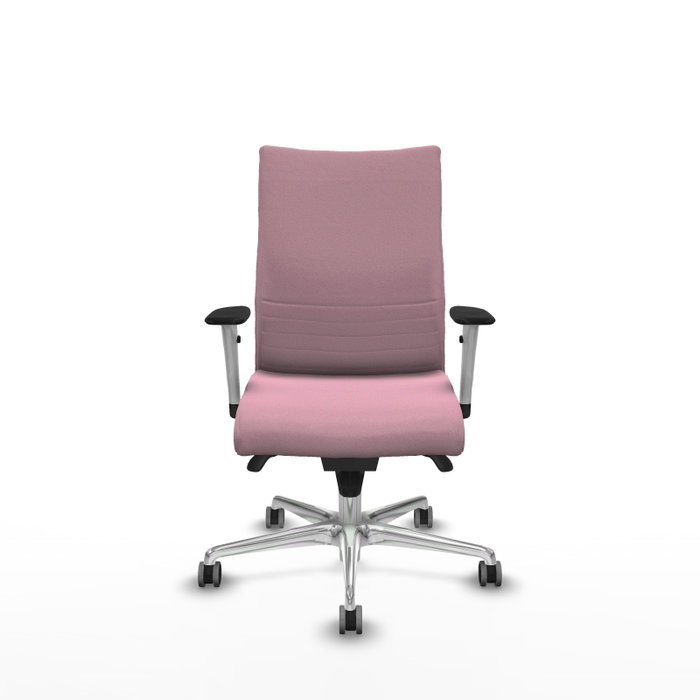 PIQUERAS Y CRESPO Silla Albacete Confidente Rosa con Mecanismo Sincro y Base de Aluminio PIQUERAS Y CRESPO Silla Albacete Confidente Rosa con Mecanismo Sincro y Base de Aluminio