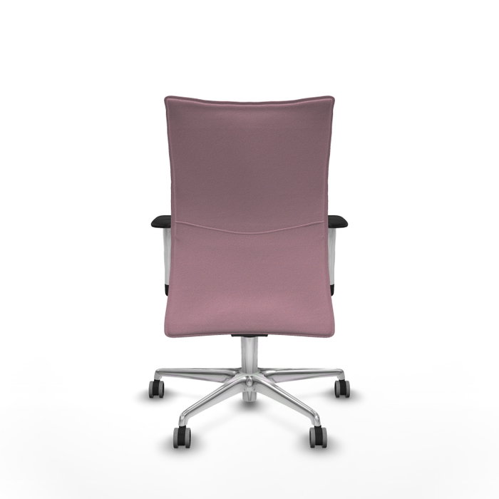 PIQUERAS Y CRESPO Silla Albacete Confidente Rosa con Mecanismo Sincro y Base de Aluminio PIQUERAS Y CRESPO Silla Albacete Confidente Rosa con Mecanismo Sincro y Base de Aluminio