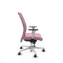 PIQUERAS Y CRESPO Silla Albacete Confidente Rosa con Mecanismo Sincro y Base de Aluminio