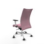 PIQUERAS Y CRESPO Silla Albacete Confidente Rosa con Mecanismo Sincro y Base de Aluminio