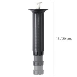 WOLFPACK LINEA PROFESIONAL Pata Regulable Fija 13-20 cm Negro