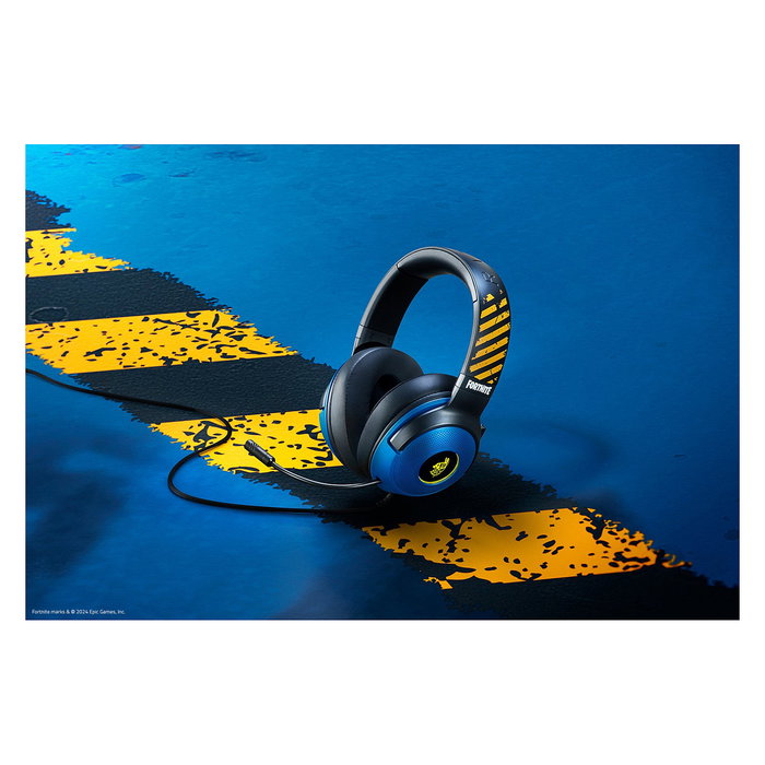 Razer Kraken V3 X - Fortnite Ed. Auriculares alámbricos para juego con sonido envolvente virtual 7.1 y retroiluminación multicolor