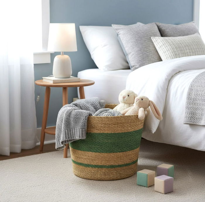 Inde Cesta Cónica de Seagrass para Almacenamiento, 35 cm (6 Unidades)