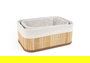 Confortime Set 2 Cestas de Ordenación de Bambú Natural, Medidas M: 23.5x16x9.5 cm y S: 20 cm (12 Unidades)
